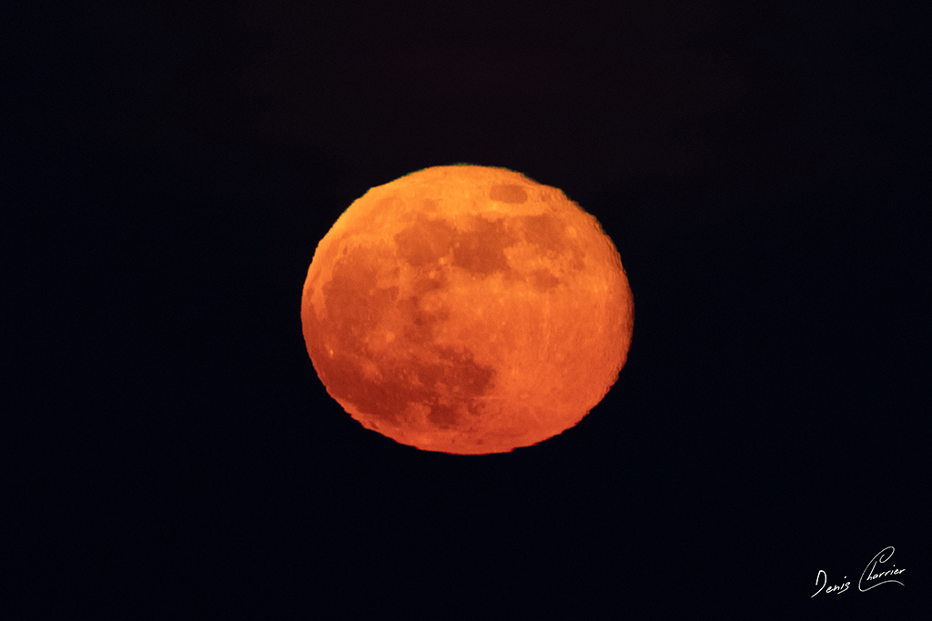 Lever de la lune rousse janvier 2025